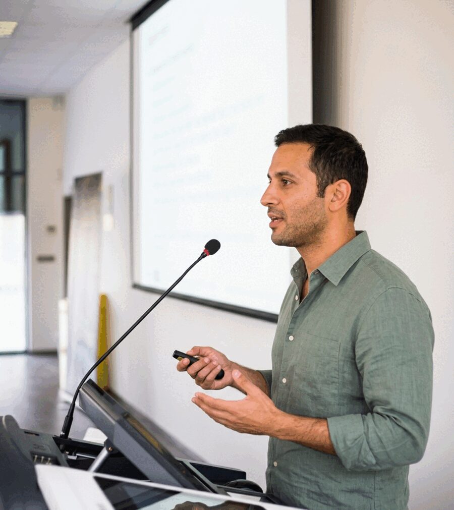 Me giving a seminar on brain health